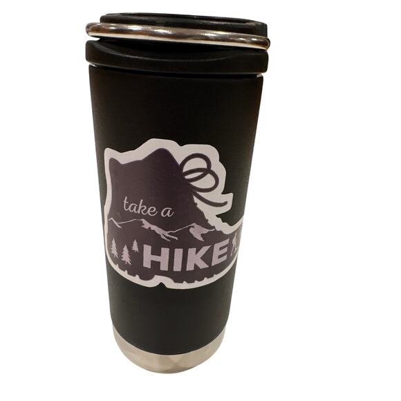 Klean Kanteen 12oz Insulated Coffee Tumbler Black W Cafe Loop Cap - Picture 1 of 9